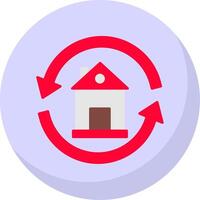 cambio plano burbuja icono vector
