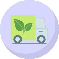 Sustainable Transportation Flat Bubble Icon vector