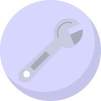ajustable llave inglesa plano burbuja icono vector