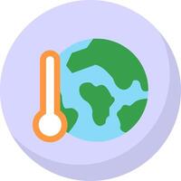 Global Warming Flat Bubble Icon vector