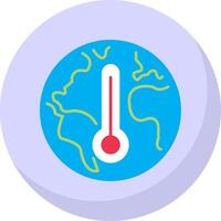 clima cambio plano burbuja icono vector