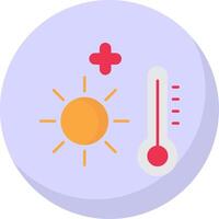 Heat Wave Flat Bubble Icon vector