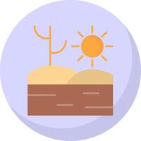 Desert Flat Bubble Icon vector