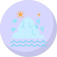 derritiendo hielo plano burbuja icono vector