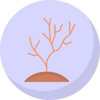 Coral Reef Flat Bubble Icon vector