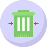 Waste Reduction Flat Bubble Icon vector