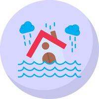 Flood Flat Bubble Icon vector