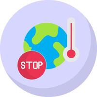 Stop Global Warming Flat Bubble Icon vector