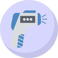 Thermometer Gun Flat Bubble Icon vector