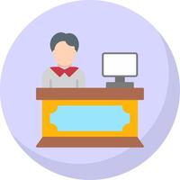 Reception Flat Bubble Icon vector