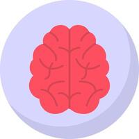 cerebro plano burbuja icono vector