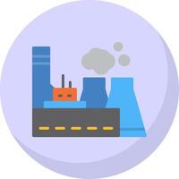 Power Station Flat Bubble Icon vector