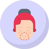 Facial Plastic Surgery Flat Bubble Icon vector