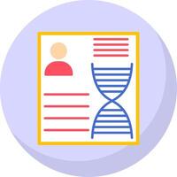 DNA Flat Bubble Icon vector