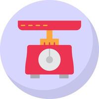 Weighing Scale Flat Bubble Icon vector