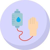 Blood Transfusion Flat Bubble Icon vector