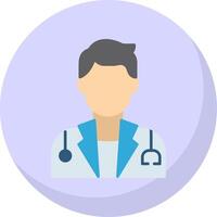 Surgeon Flat Bubble Icon vector