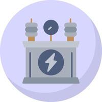 Power Transformer Flat Bubble Icon vector