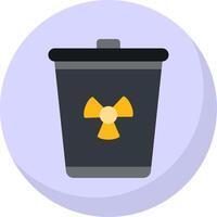 Toxic Waste Flat Bubble Icon vector