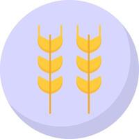 Wheat Flat Bubble Icon vector