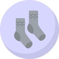 par de calcetines plano burbuja icono vector