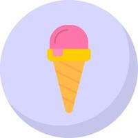 hielo crema plano burbuja icono vector