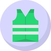 Vest Flat Bubble Icon vector