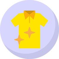 T Shirt Flat Bubble Icon vector