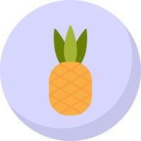 piña plano burbuja icono vector