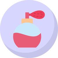 perfume botella plano burbuja icono vector