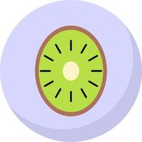 kiwi plano burbuja icono vector