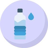 agua botella plano burbuja icono vector