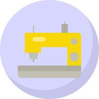 Sewing Machine Flat Bubble Icon vector