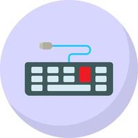 teclado plano burbuja icono vector