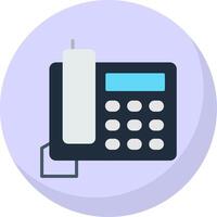 Telephone Flat Bubble Icon vector