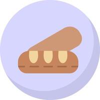 Bread Flat Bubble Icon vector