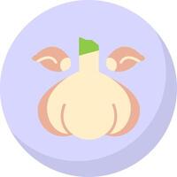 Garlic Flat Bubble Icon vector