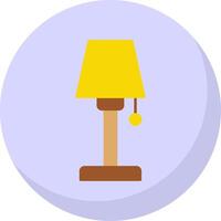 Lamp Flat Bubble Icon vector