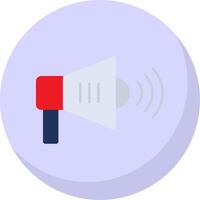 altavoz plano burbuja icono vector