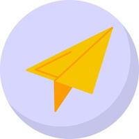 Paper Plane Flat Bubble Icon vector