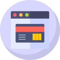 Web Payment Flat Bubble Icon vector