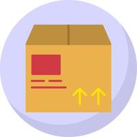 Delivery Box Flat Bubble Icon vector