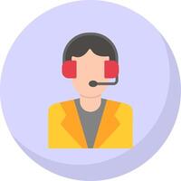 Customer Service Flat Bubble Icon vector