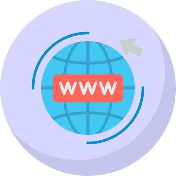 Website Flat Bubble Icon vector