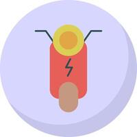 Scooter Flat Bubble Icon vector