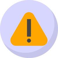 Warning Flat Bubble Icon vector