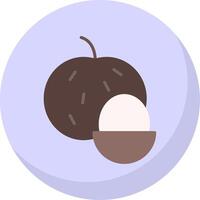 Longan Flat Bubble Icon vector