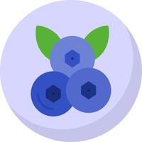 Blueberries Flat Bubble Icon vector