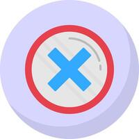 Cancel Flat Bubble Icon vector