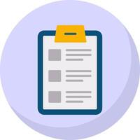 Checklist Flat Bubble Icon vector